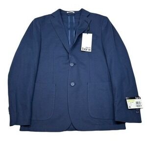 Bar III Slim Fit Sport Coat Mens 38R 38 Navy Blue Performance Blazer‎ $295 NEW